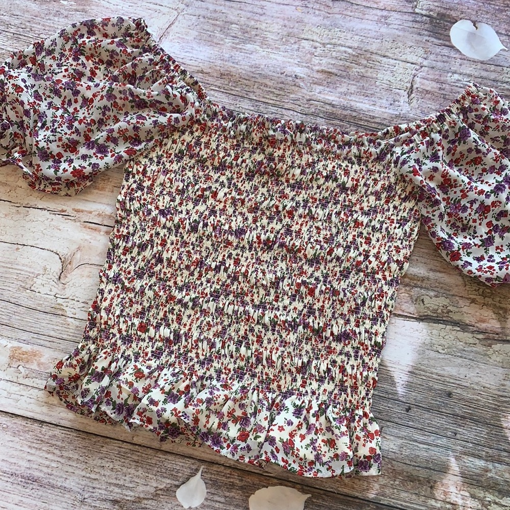 🎉HP🎉 Code x Mode • Nordstrom • Floral Smock Top • Sz XS • NWT!